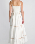 FRENCH CONNECTION CAMBRIA CONTRAST TRIM MAXI DRESS