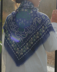 MAISON LECOMTE FLAMENT WOOL & SILK BANDANA SCARF