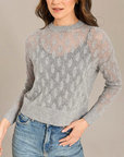 ALASHAN CASHMERE OPHELIA OPEN STITCH CREW