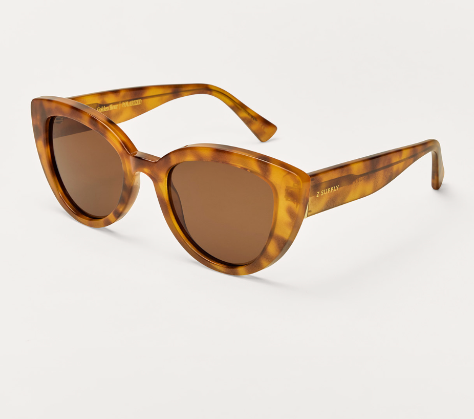 Z SUPPLY GOLDEN HOUR SUNGLASSES - BROWN TORTOISE/BROWN