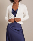 ALASHAN CASHMERE COTTON RUFFLE EDGE BOLERO