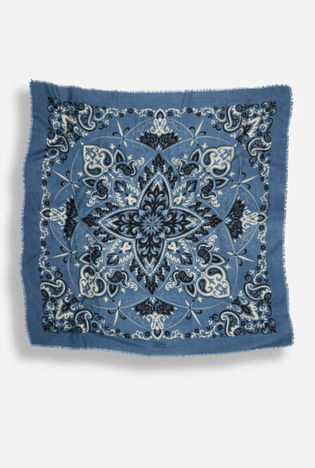 MAISON LECOMTE FLAMENT WOOL &amp; CASHMERE BANDANA SCARF