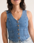 MARINE LAYER DAISY DENIM VEST