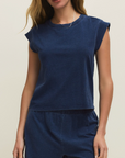 Z SUPPLY CAMINO JERSEY DENIM TOP