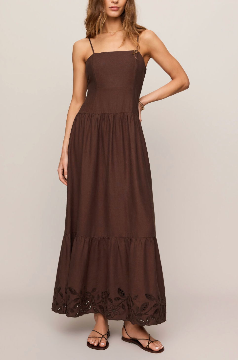 Z SUPPLY ESTI EMBROIDERED MAXI DRESS