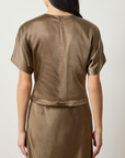 LILLA P SATIN DOLMAN SHORT SLEEVE