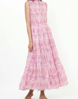 OLIPHANT SLEEVELESS SMOCKED MAXI