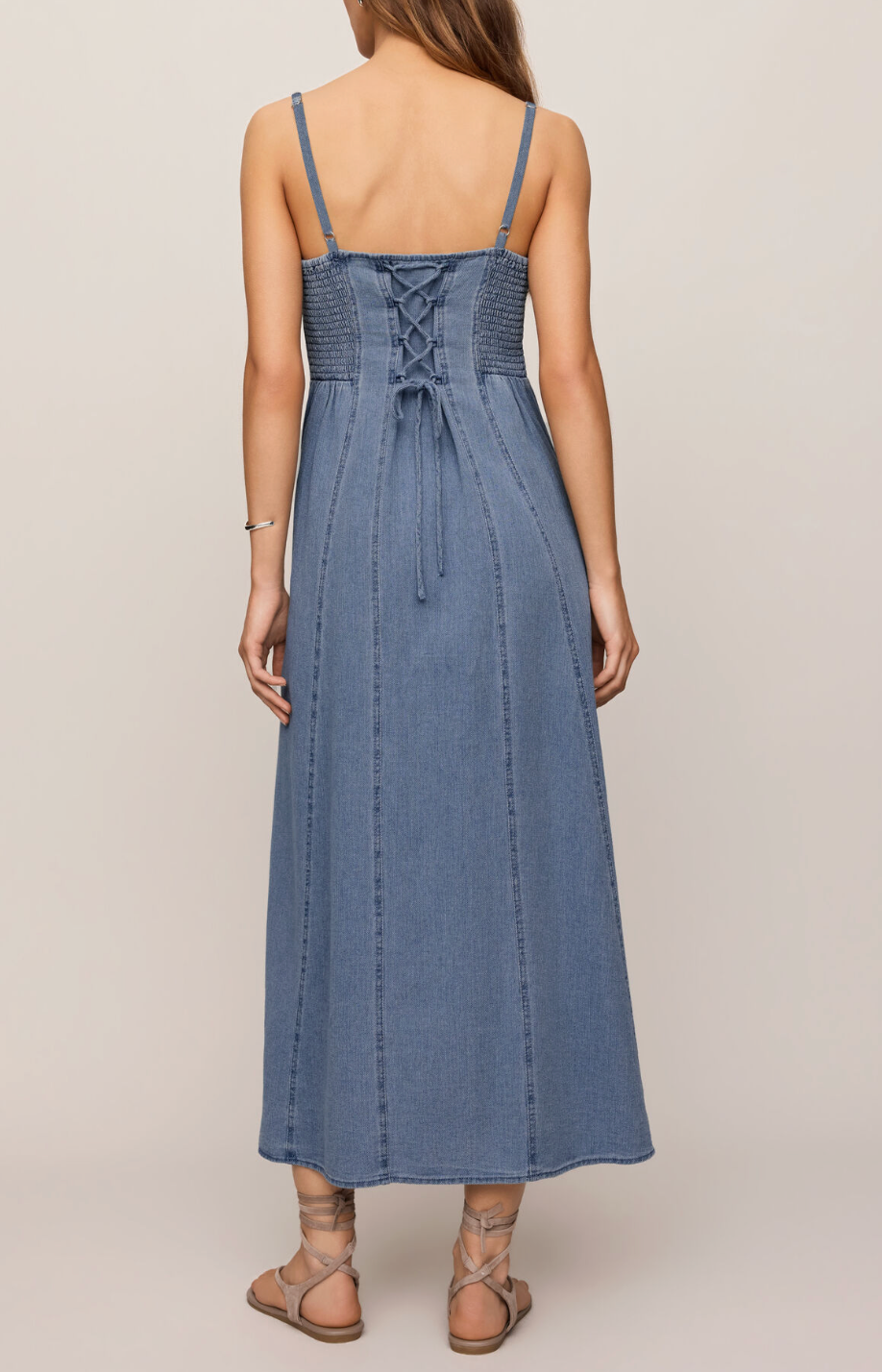 Z SUPPLY LEONORA INDIGO MIDI DRESS