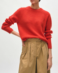 WHITE + WARREN CASHMERE WAFFLE SWEATSHIRT