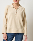 LILLA P DOLMAN OVERSIZED HALF ZIP