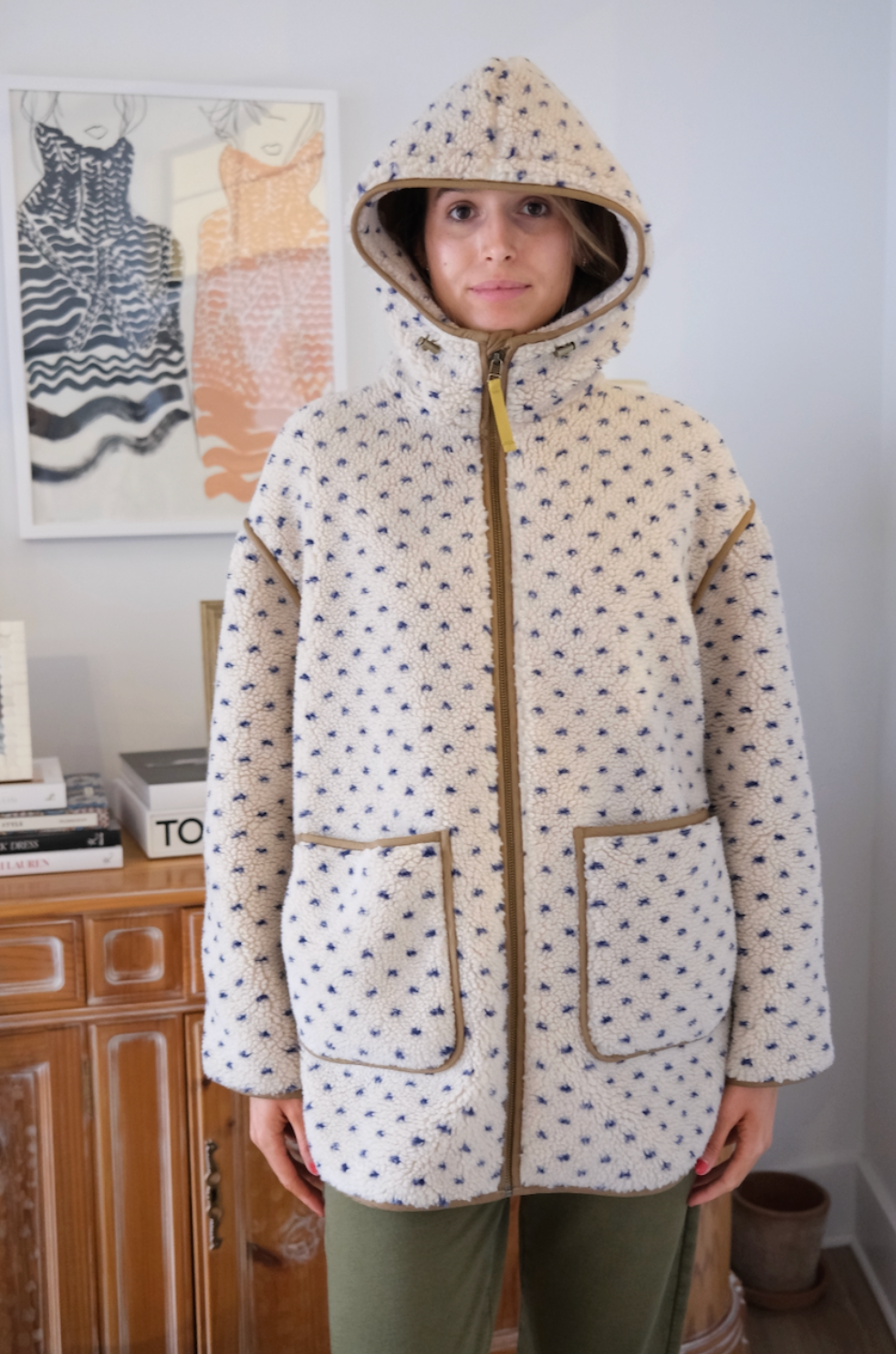 MAREA HOODED SHERPA JACKET