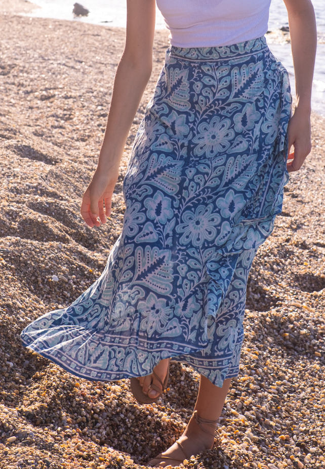 BELL WRAP MAXI SKIRT