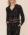 BELLA DAHL LONG SLEEVE CROP SHIRT