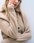 WHITE & WARREN CASHMERE WAFFLE CARDIGAN