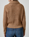 LILLA P TEXTURED POLO SWEATER