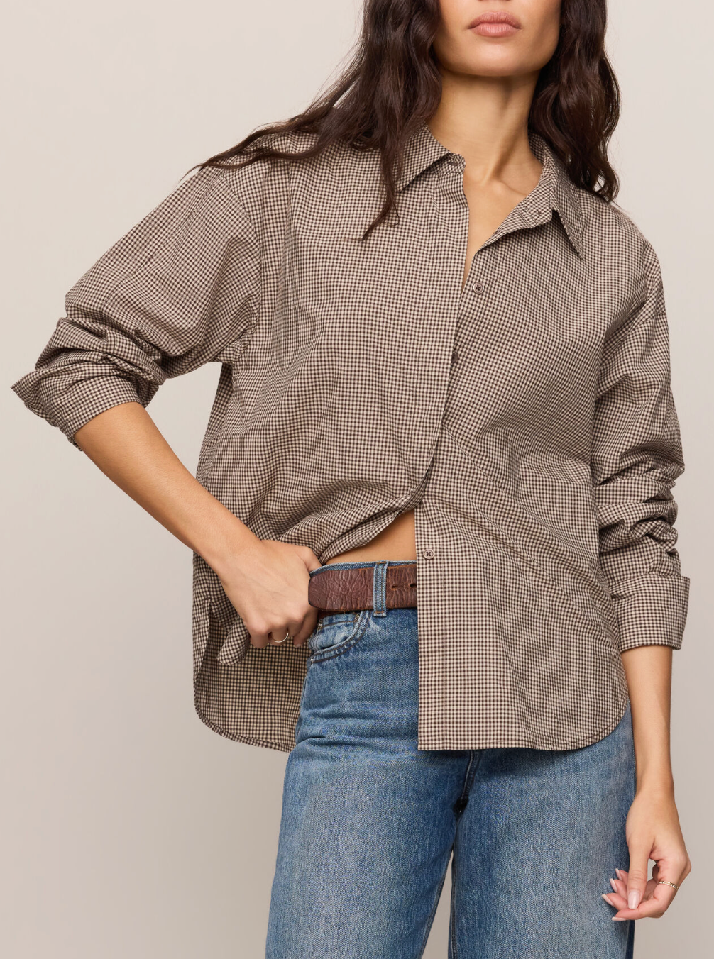 Z SUPPLY ON DUTY GINGHAM BUTTON UP TOP