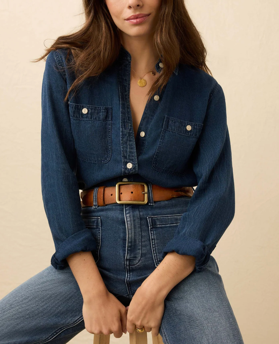 FAHERTY TRIED &amp; TRUE CHAMBRAY CLASSIC SHIRT