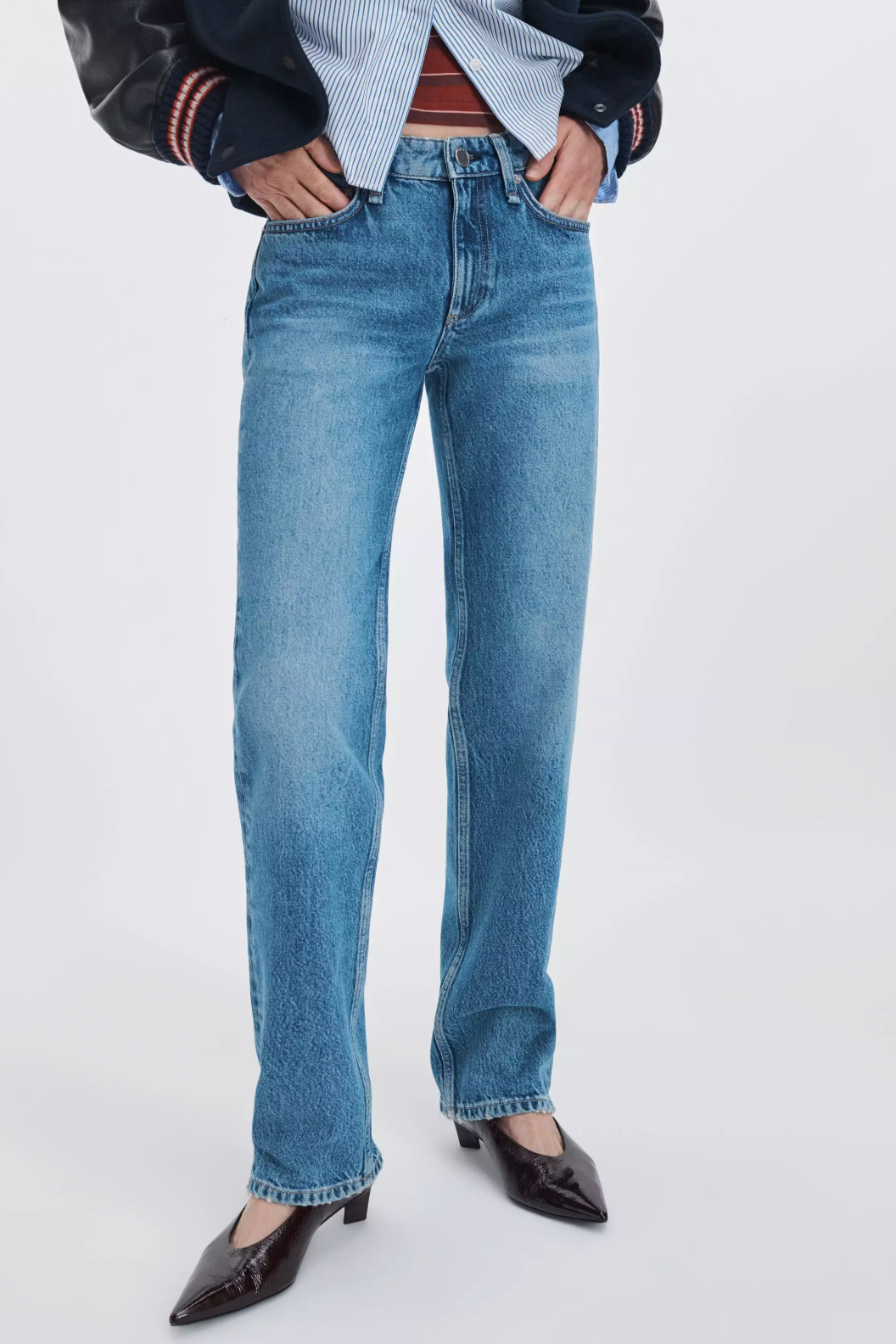 RAG &amp; BONE HARLOW LOW RISE FULL SLIM STRAIGHT