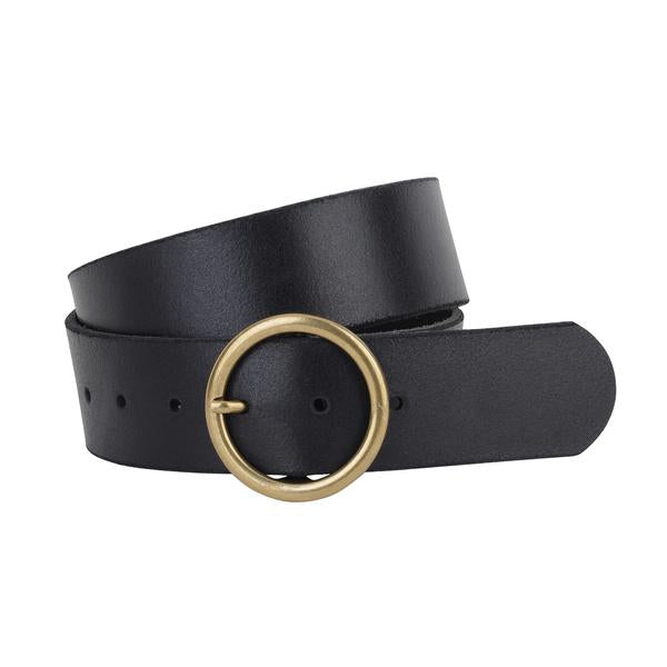 MOST WANTED USA WIDE RING BUCKLE LEATHER BELT