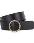 MOST WANTED USA WIDE RING BUCKLE LEATHER BELT