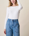 MAREA POINTELLE LONG SLEEVE CREWNECK