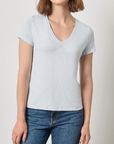 LILLA P S/S BACK SEAM V NECK TEE