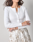 LILLA P MIXED MEDIA CARDIGAN