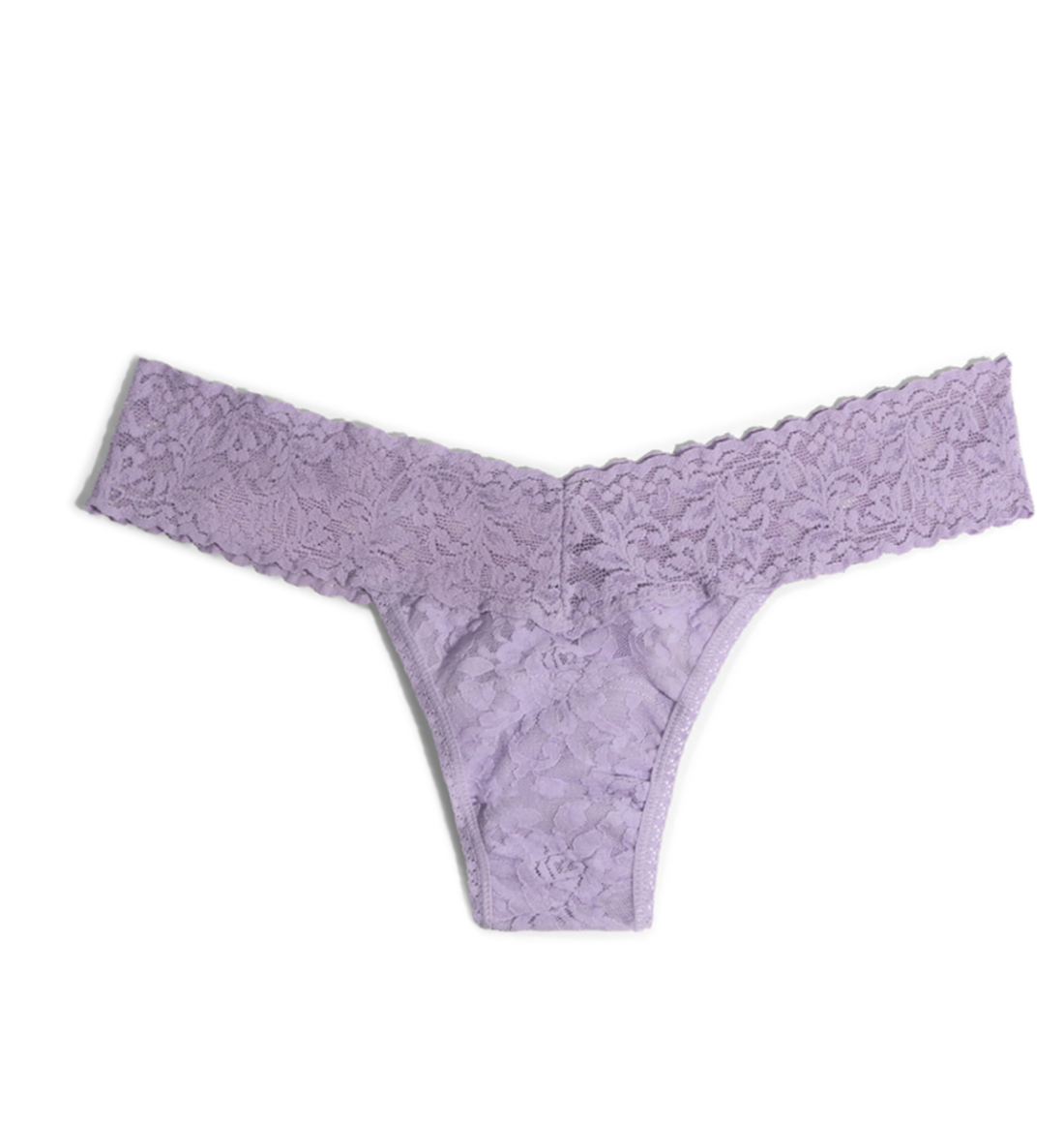 HANKY PANKY SIGNATURE LACE LOW RISE THONG COOL LAVENDER PURPLE