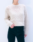 WHITE & WARREN CASHMERE BLEND CREWNECK