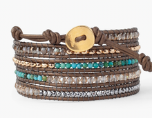 Load image into Gallery viewer, CHAN LUU BRONZE SHADE MIX WRAP BRACELET
