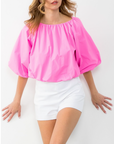 THML MID PUFF SLEEVE TOP