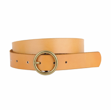 Load image into Gallery viewer, MOST WANTED USA SMALL CIRCLE BUCKLE LEATHER BELT
