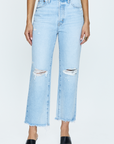 PISTOLA CASSIE SUPER HIGH RISE STRAIGHT CROP - DAY TRIP DISTRESSED