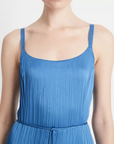 VINCE RELAXED CRUSHED SLIP DRESS