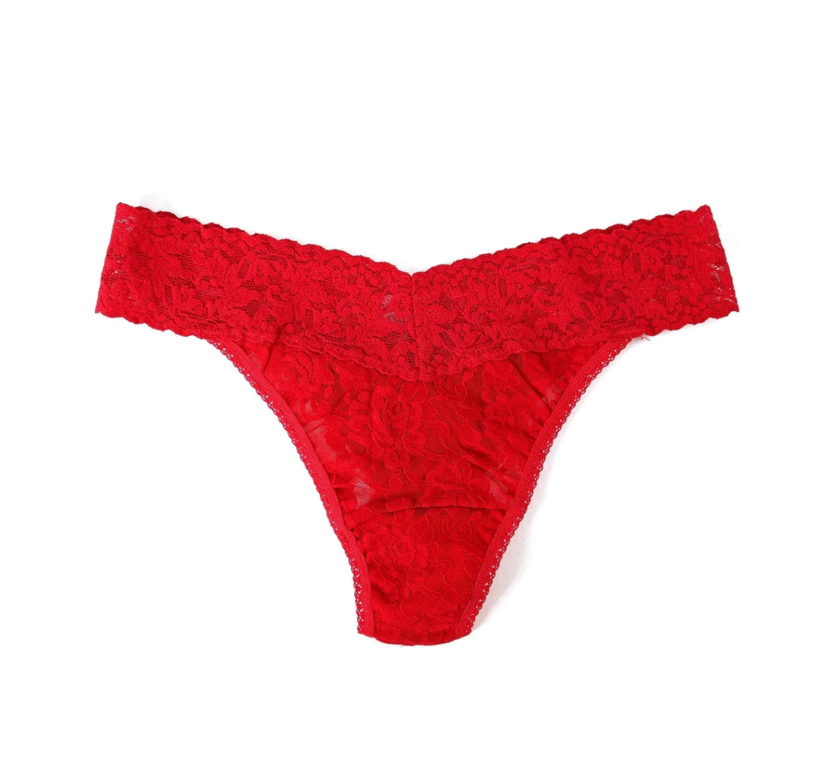 HANKY PANKY SIGNATURE LACE ORIGINAL RISE THONG RED