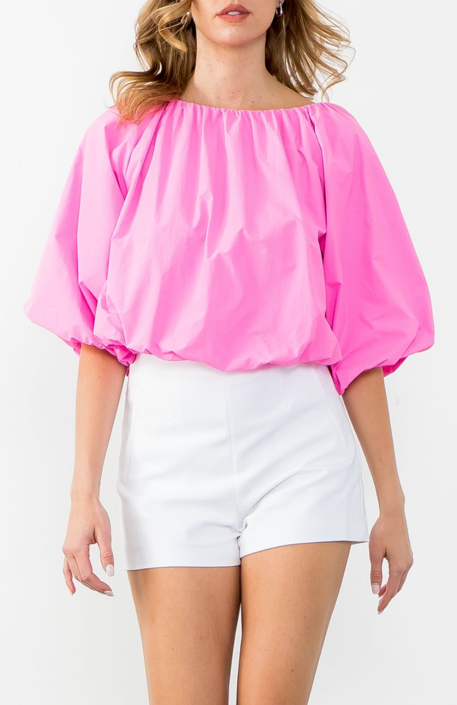 THML MID PUFF SLEEVE TOP