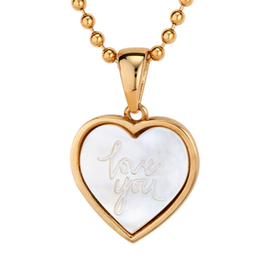 ASHA LOVE YOU CHARM IN MOTHER OF PEARL