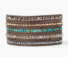 Load image into Gallery viewer, CHAN LUU BRONZE SHADE MIX WRAP BRACELET
