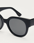 Z SUPPLY LUNCH DATE SUNGLASSES - POLISHED BLACK/GREY