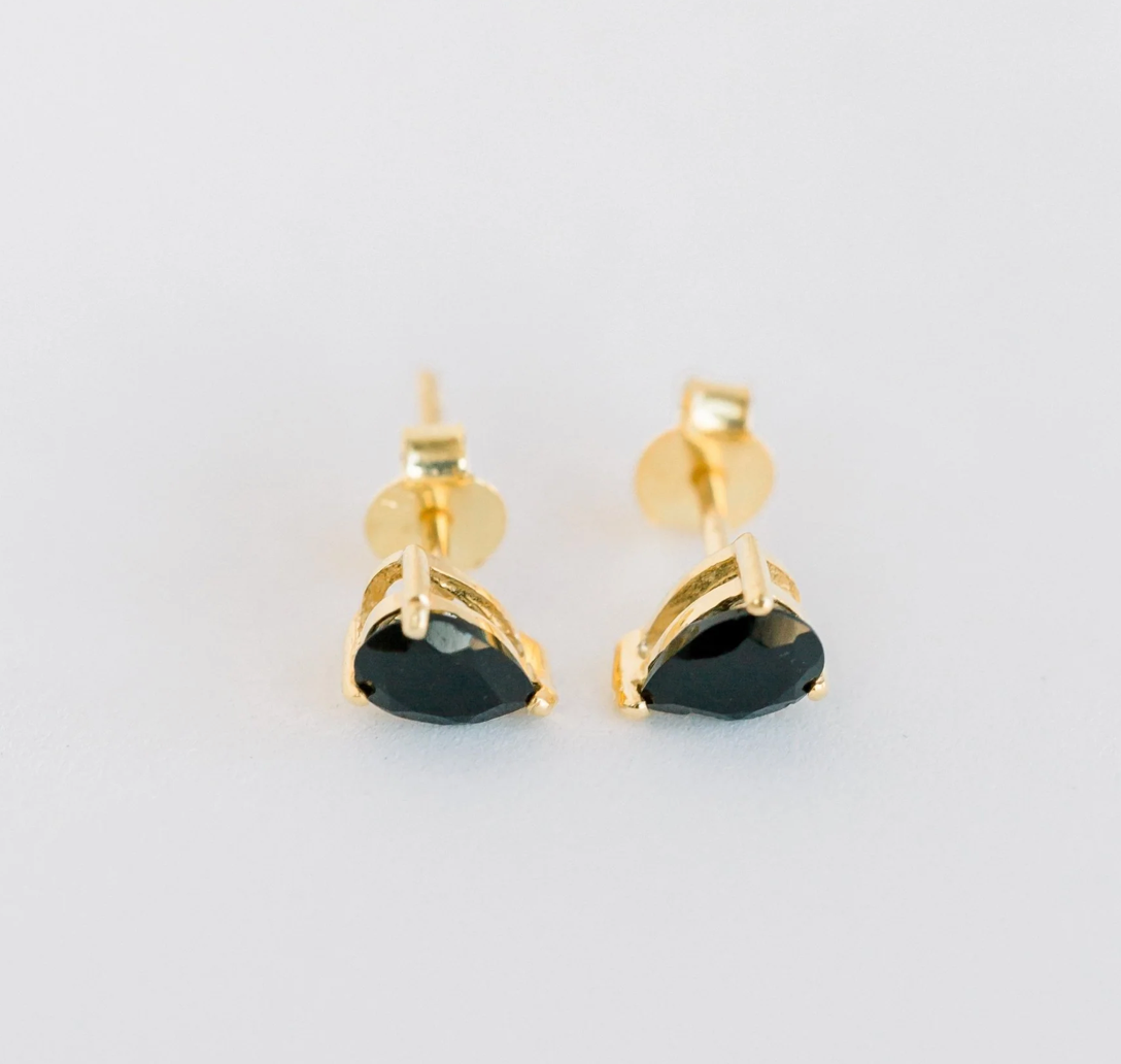 ELLI PARR DECO MINI STUDS-BLACK ONYX