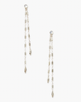 CHAN LUU SILVER BEZEL WRAPPED MOONSTONE EARRINGS