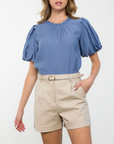 THML PUFF SLEEVE S/S TOP