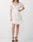 FRENCH CONNECTION ALISSA COTTON BRODERIE DRESS