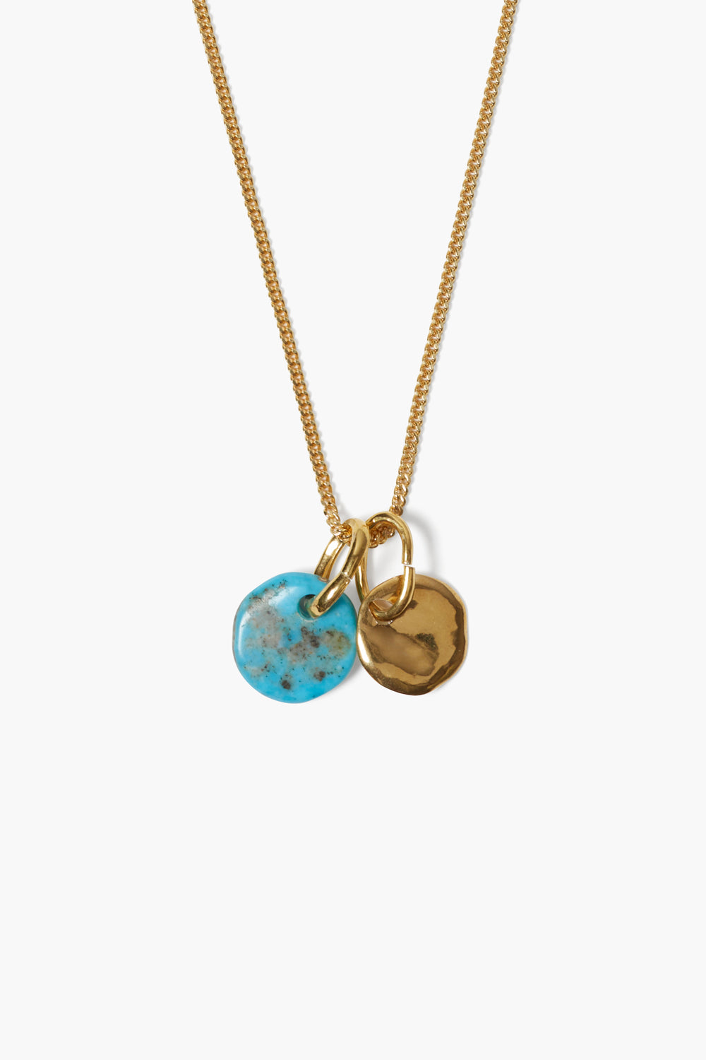 CHAN LUU CHARM NECKLACE GOLD TURQUOISE