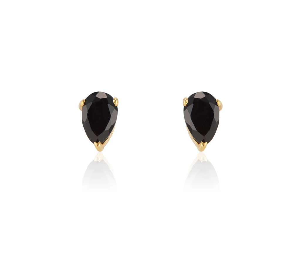 ELLI PARR DECO MINI STUDS-BLACK ONYX