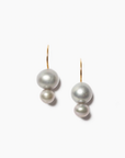 CHAN LUU PHOEBE DROP EARRINGS GREY PEARL GOLD