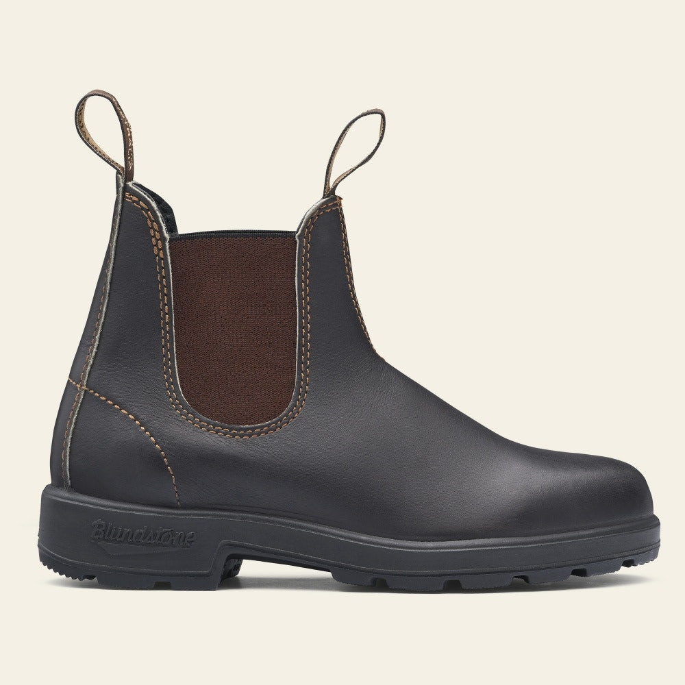 BLUNDSTONE 500 CHELSEA UNLINED STOUT BROWN