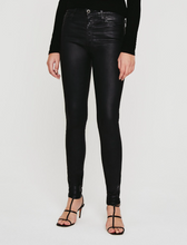Load image into Gallery viewer, AG FARRAH SKINNY LEATHERETTE SUPER BLACK
